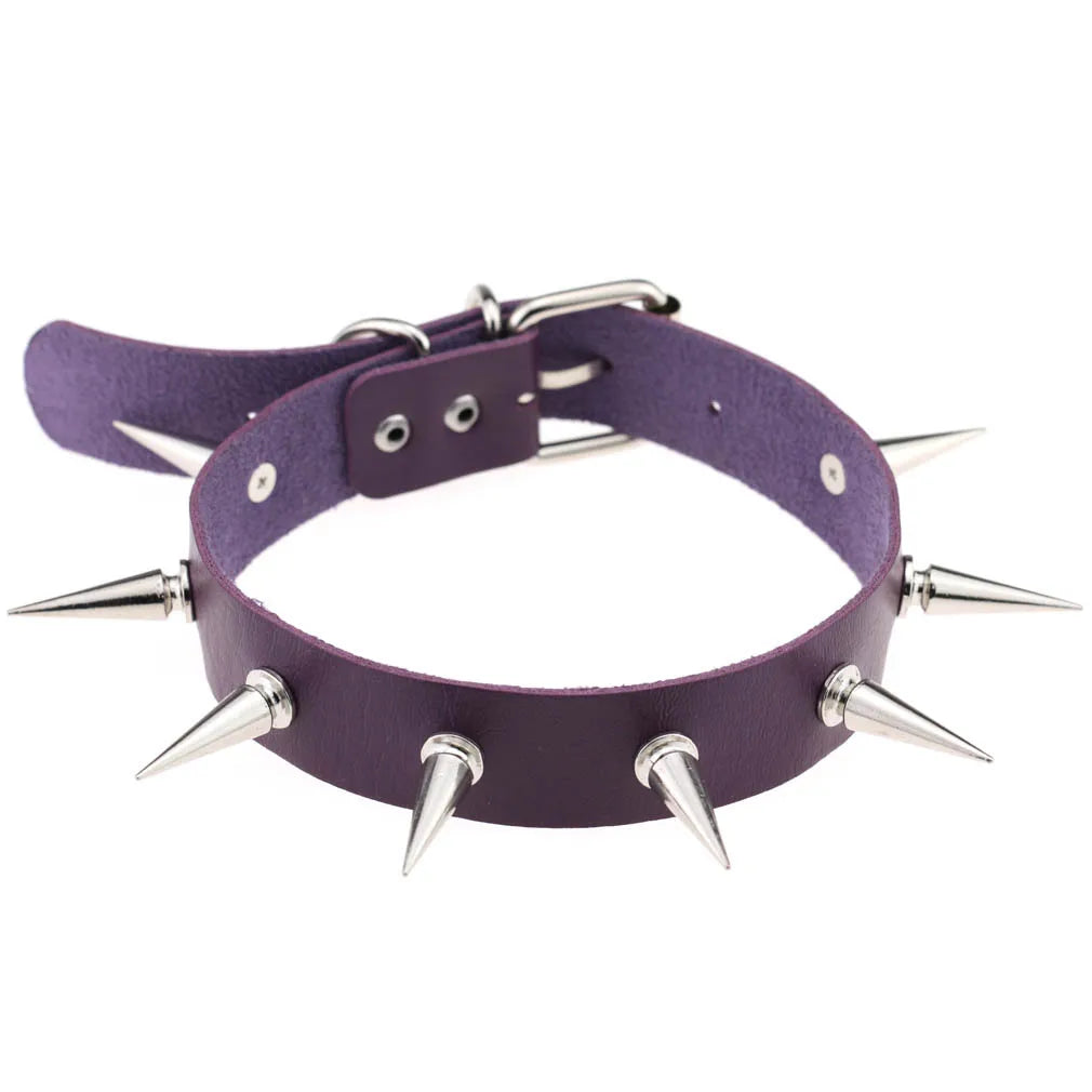 Purple Punk Choker Necklace