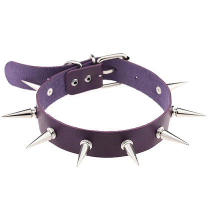Purple Punk Choker Necklace