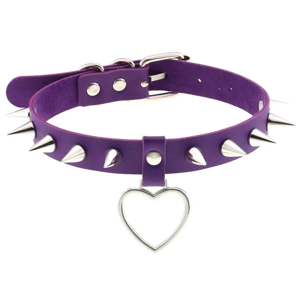 Purple Punk Choker Necklace