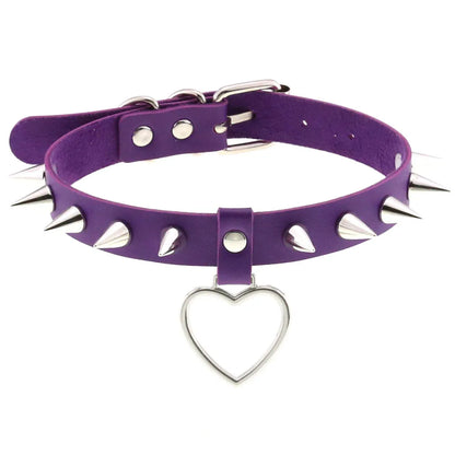 Purple Punk Choker Necklace
