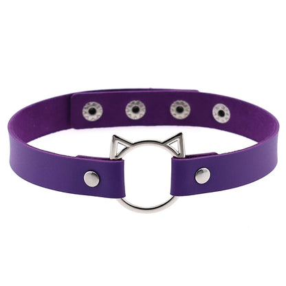 Purple Punk Choker Necklace
