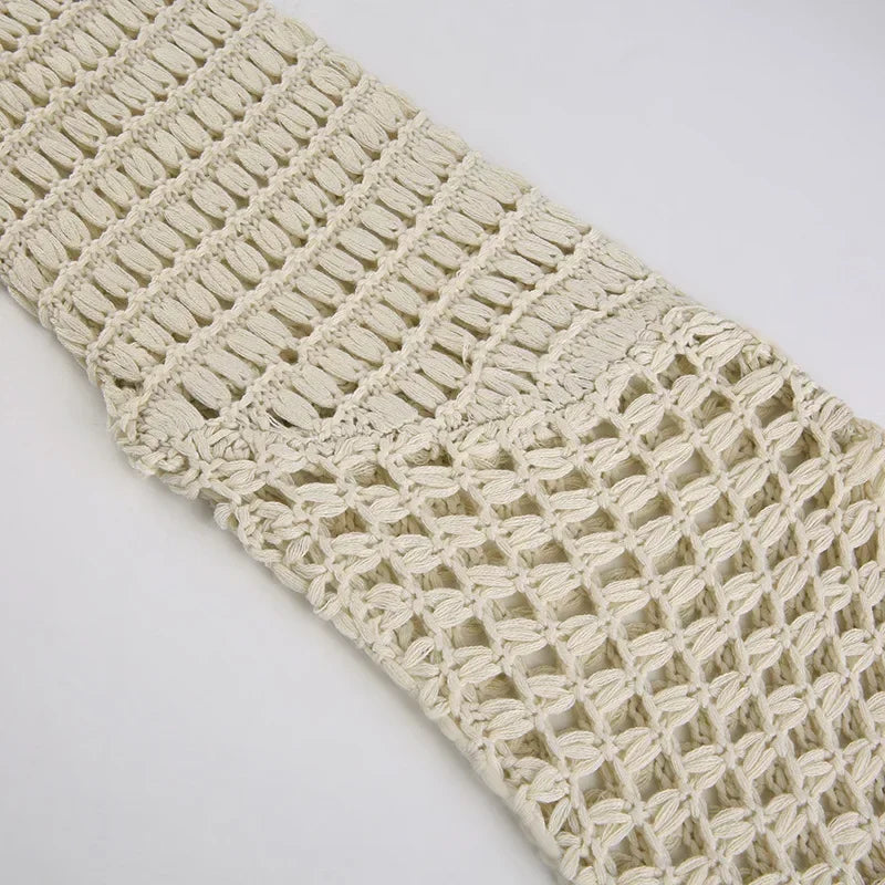 Crochet Fishnet Flare Sleeve Cover Up