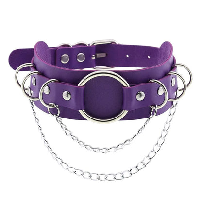 Purple Punk Choker Necklace