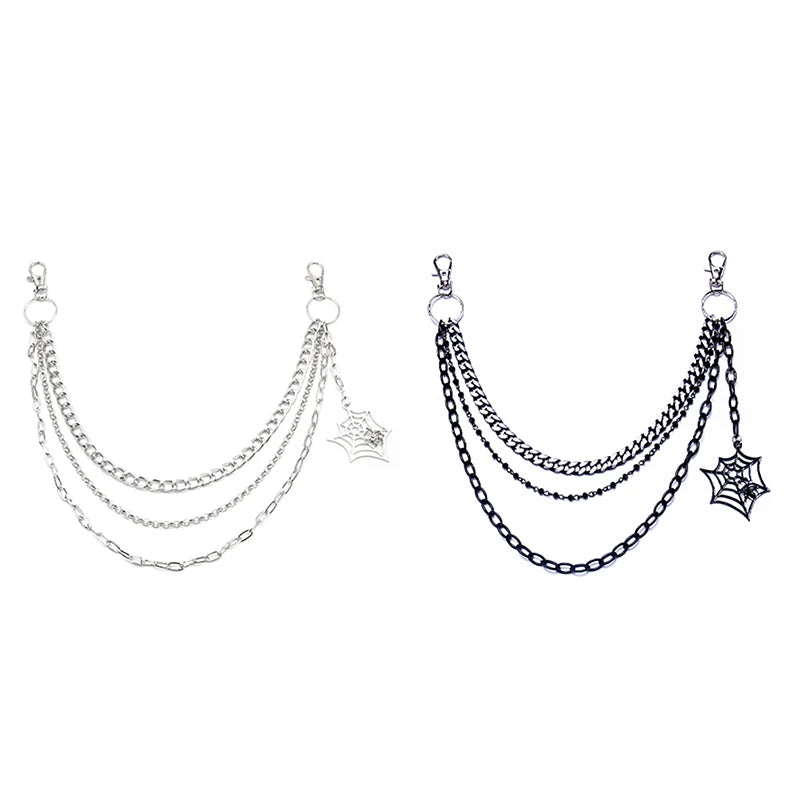 Spider Web Multi-Layered Goth Pant Chain