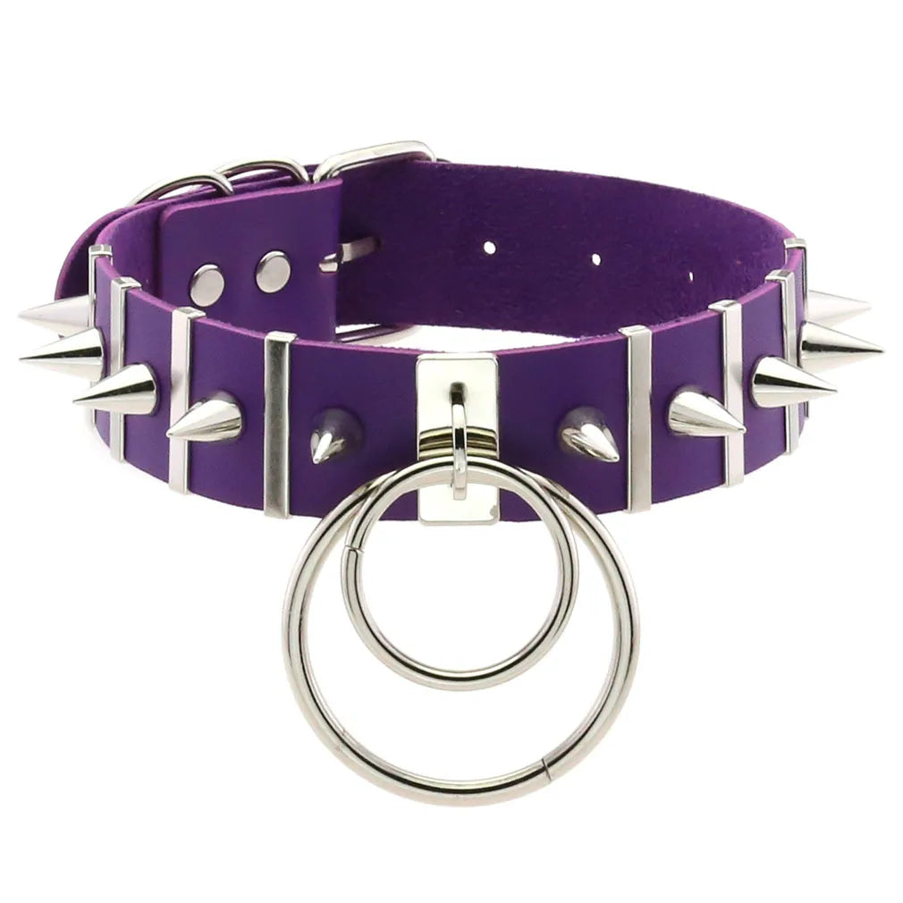 Purple Punk Choker Necklace