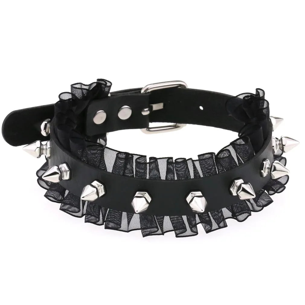 Black Punk Goth Choker Necklace