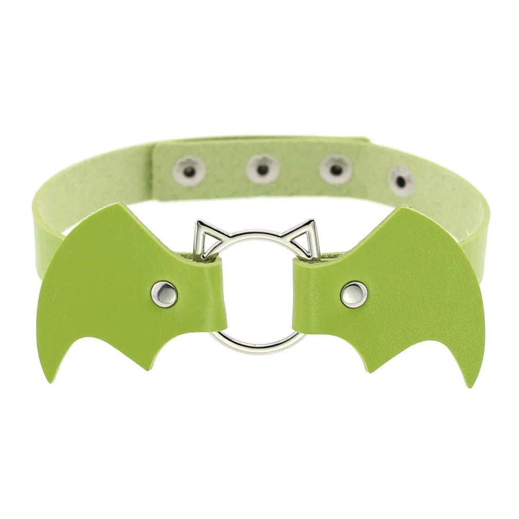 Green Gothic Punk Choker Necklaces
