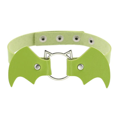Green Gothic Punk Choker Necklaces
