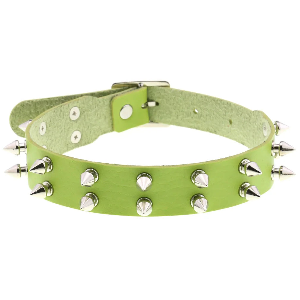 Green Gothic Punk Choker Necklaces