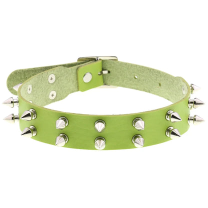 Green Gothic Punk Choker Necklaces