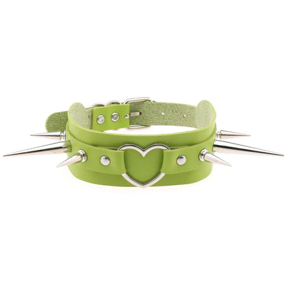 Green Gothic Punk Choker Necklaces