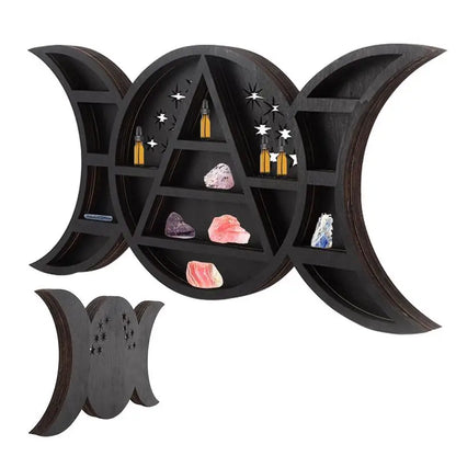 Triple Moon Wall Mounted Display Shelf