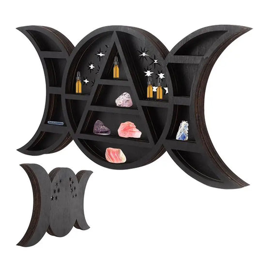 Triple Moon Wall Mounted Display Shelf