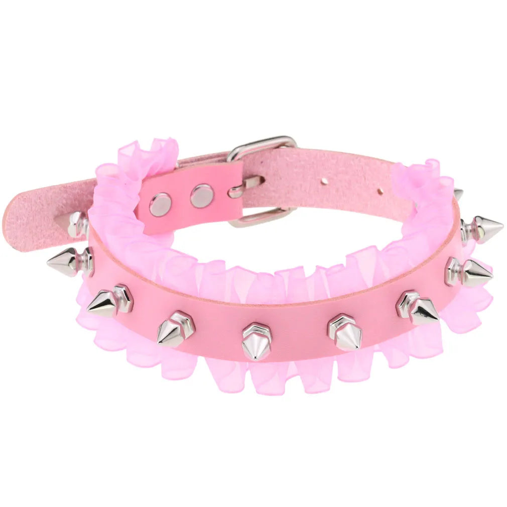Pink Punk Choker Necklace