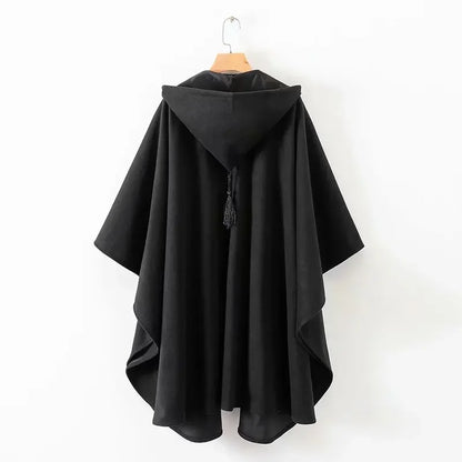 Vintage Gothic Black Hooded Cloak