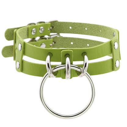 Green Gothic Punk Choker Necklaces