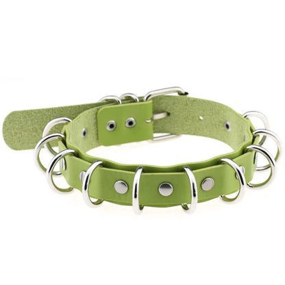 Green Gothic Punk Choker Necklaces