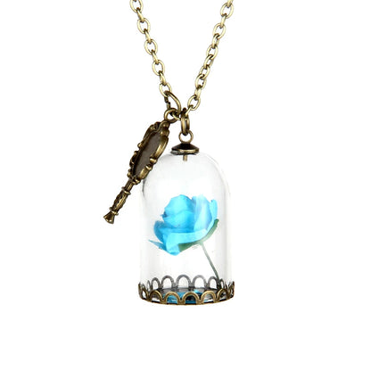 Rose in Terrarium Necklace