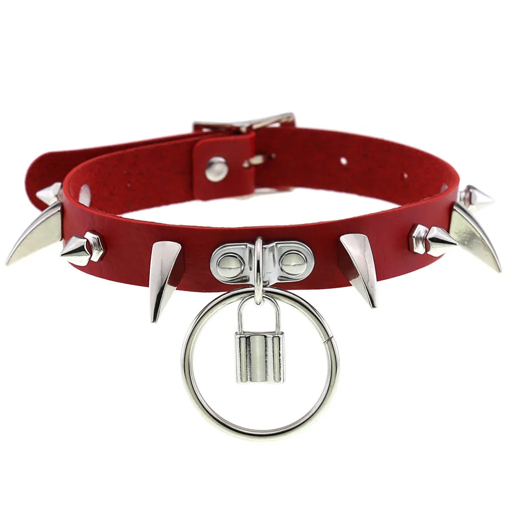 Red Punk Choker Necklace