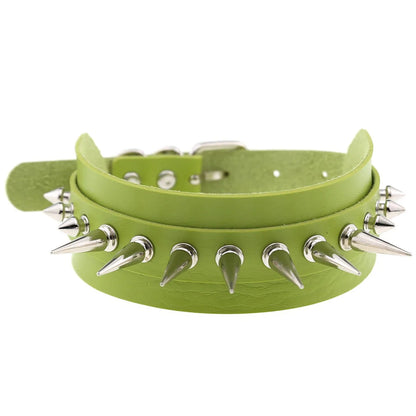 Green Gothic Punk Choker Necklaces
