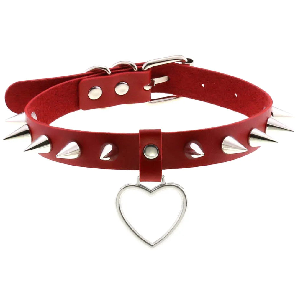 Red Punk Choker Necklace