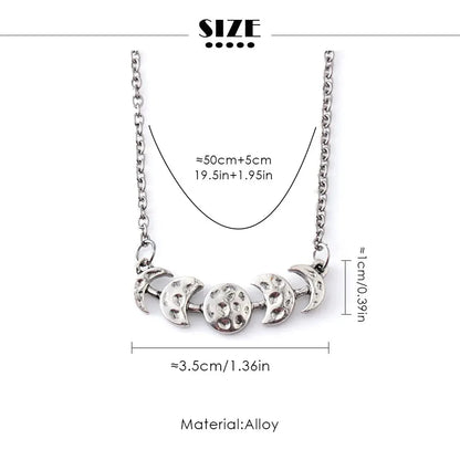 Vintage Moon Phase Necklace