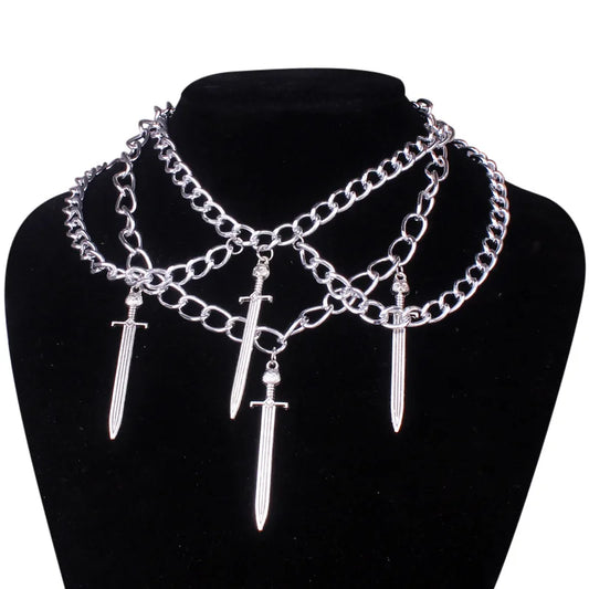 Multilayer Chain Choker Necklace