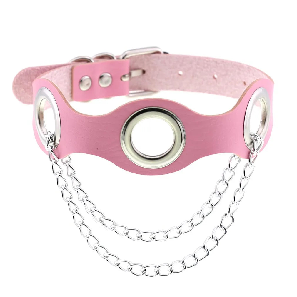 Pink Punk Choker Necklace