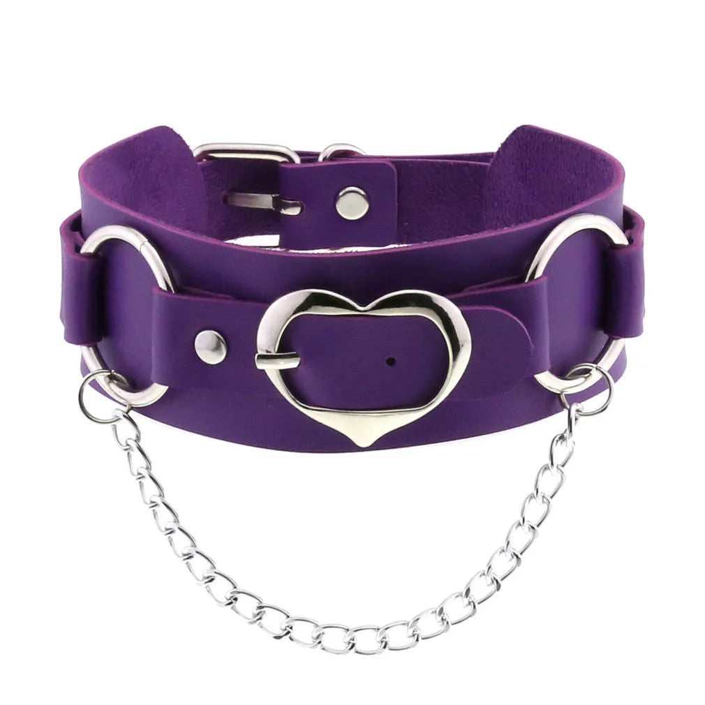 Purple Punk Choker Necklace
