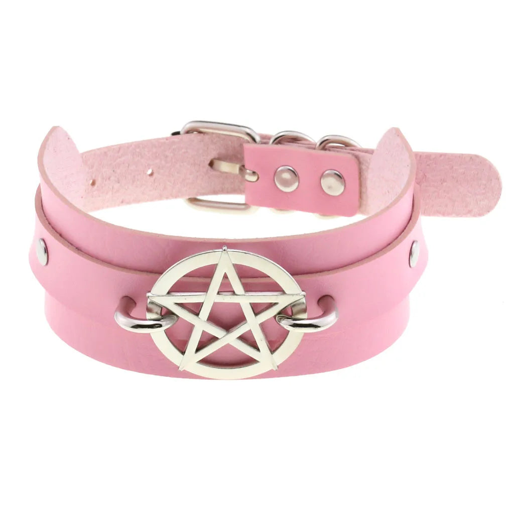 Pink Punk Choker Necklace