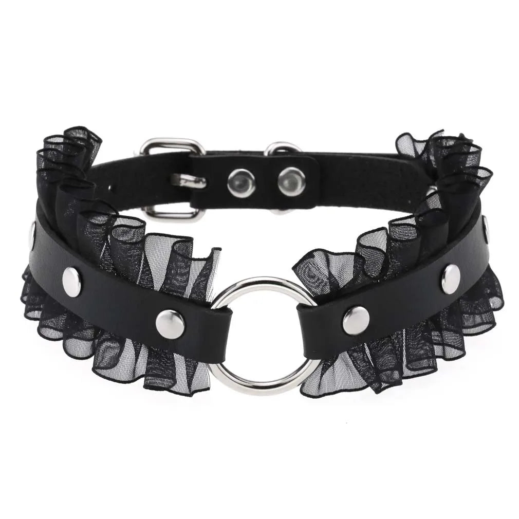 Black Punk Goth Choker Necklace