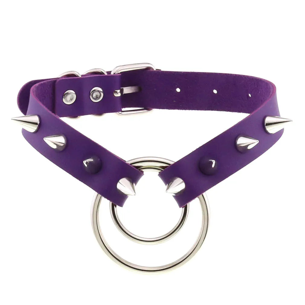 Purple Punk Choker Necklace