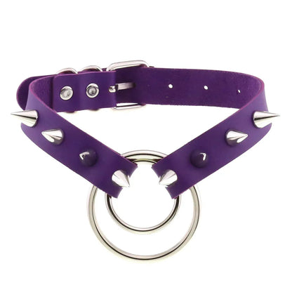 Purple Punk Choker Necklace
