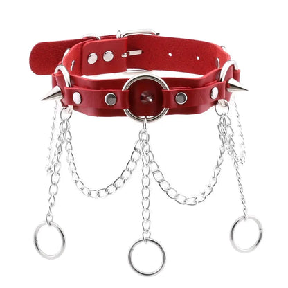 Red Punk Choker Necklace