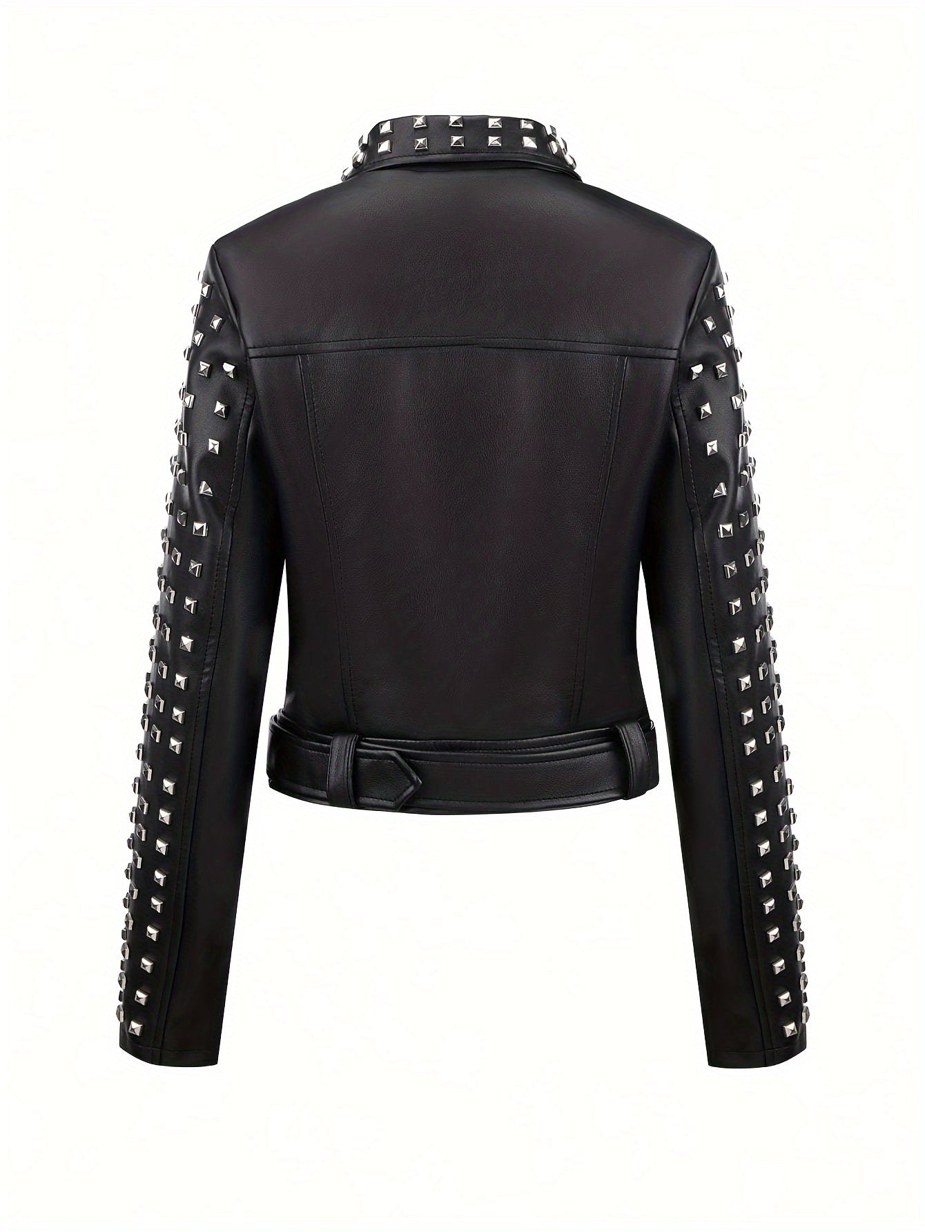 Punk Studded Faux Leather Jacket