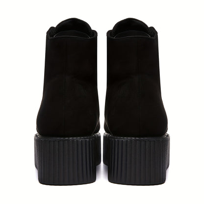 High Top Suede Platform Creepers Shoes