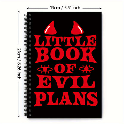 Evil Plans A5 Spiral Notebook