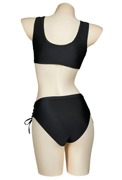 Gothic Cross Strap Two Piece Bikini Swimsuit