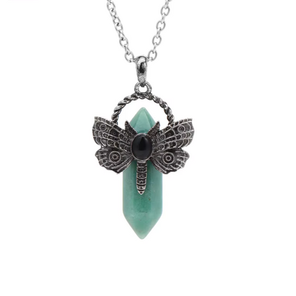 Death Moth Crystal Necklace